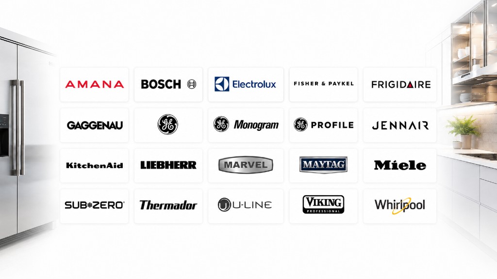 Major refrigerator brands serviced by SNS Appliance Repair including Amana, Bosch, Electrolux, Fisher & Paykel, Frigidaire, Gaggenau, GE, GE Monogram, GE Profile, JennAir, KitchenAid, LG, Liebherr, Marvel, Maytag, Miele, Samsung, Sub-Zero, Thermador, U-Line, Viking, and Whirlpool. Professional refrigerator, freezer, ice maker, wine cooler, and beverage refrigerator repair throughout Central Texas.